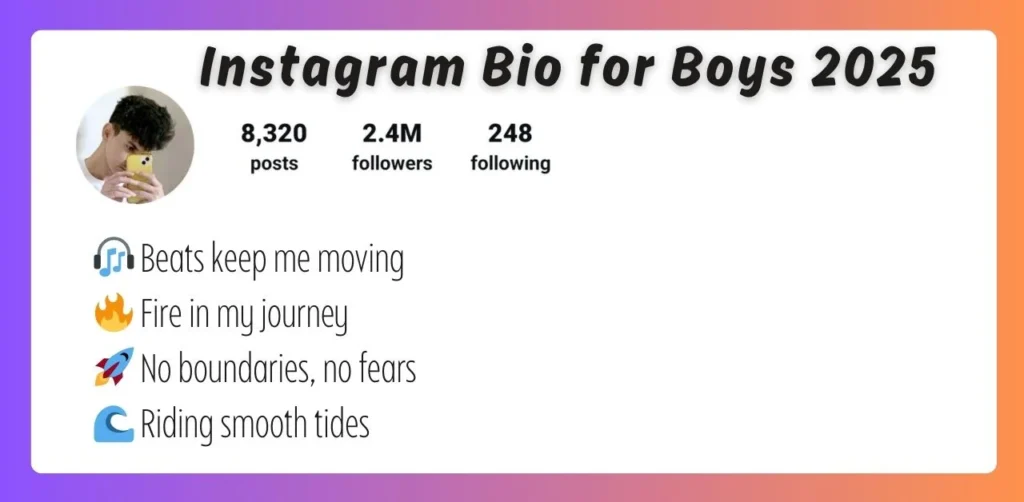 Trending,Cool & Stylish » Instagram Bio for Boys 2025